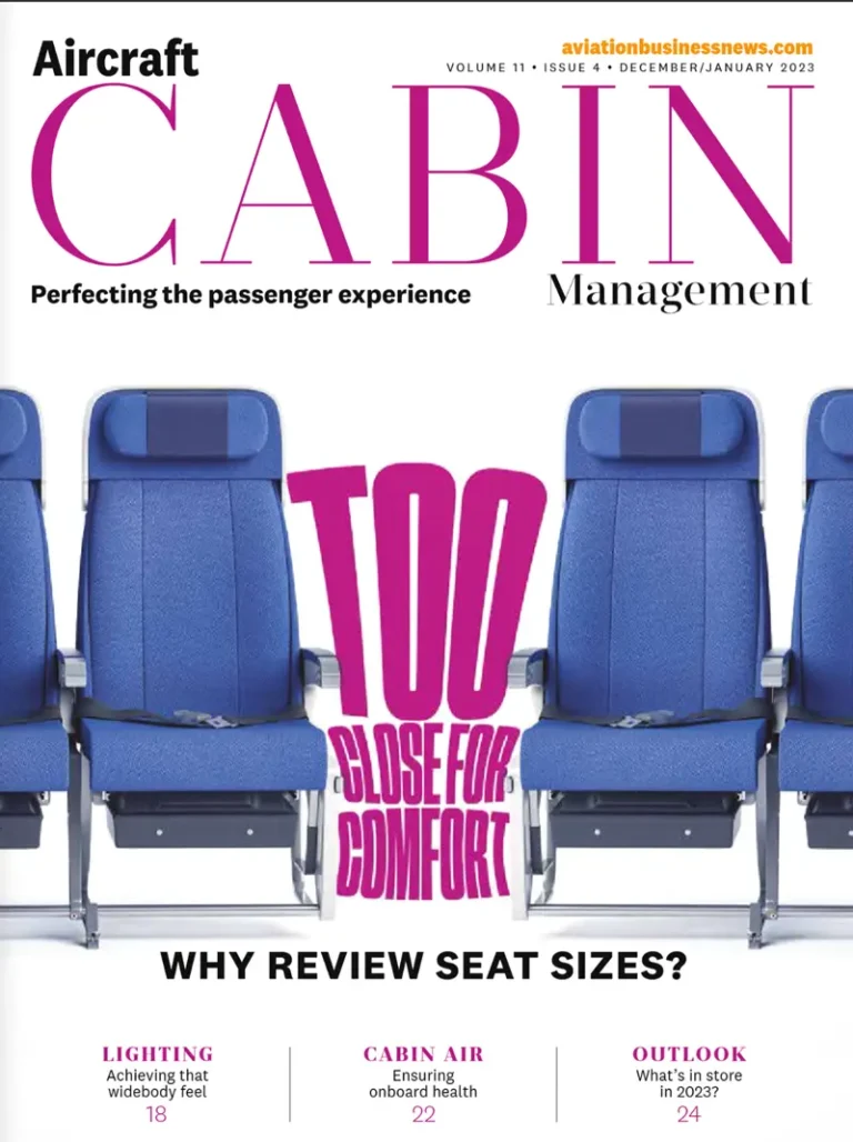 image of plane seats on a magazine cover